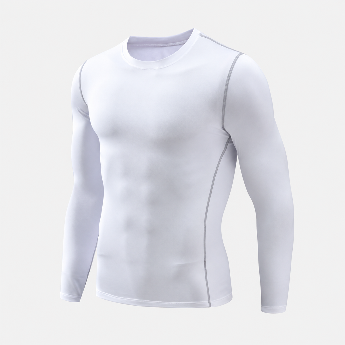 Men's thermal compression baselayer long sleeve shirt - White alternate view