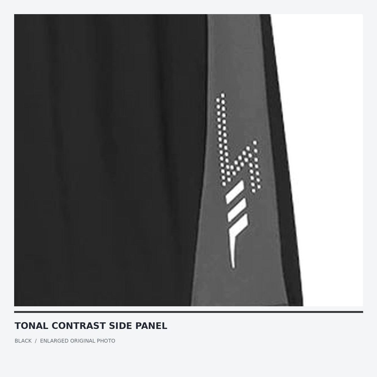LetsBorn men's training shorts — black contrast panel