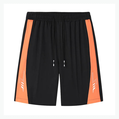 LetsBorn men's training shorts — orange front