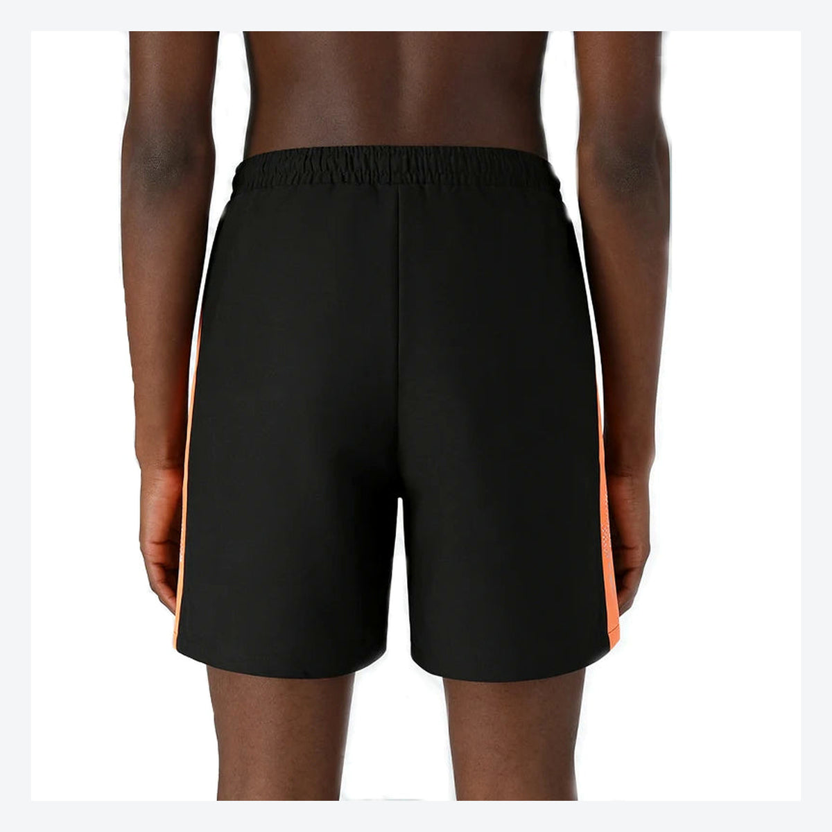 LetsBorn men's training shorts — orange rear