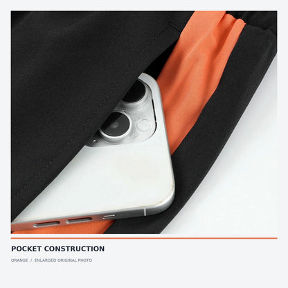 LetsBorn men's training shorts — orange pocket
