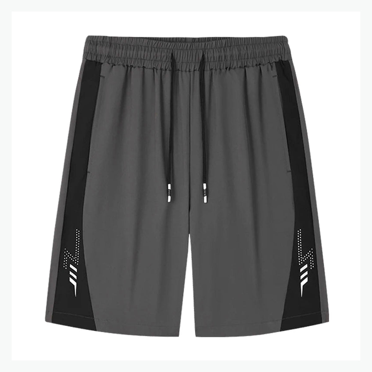 LetsBorn men's training shorts — grey front