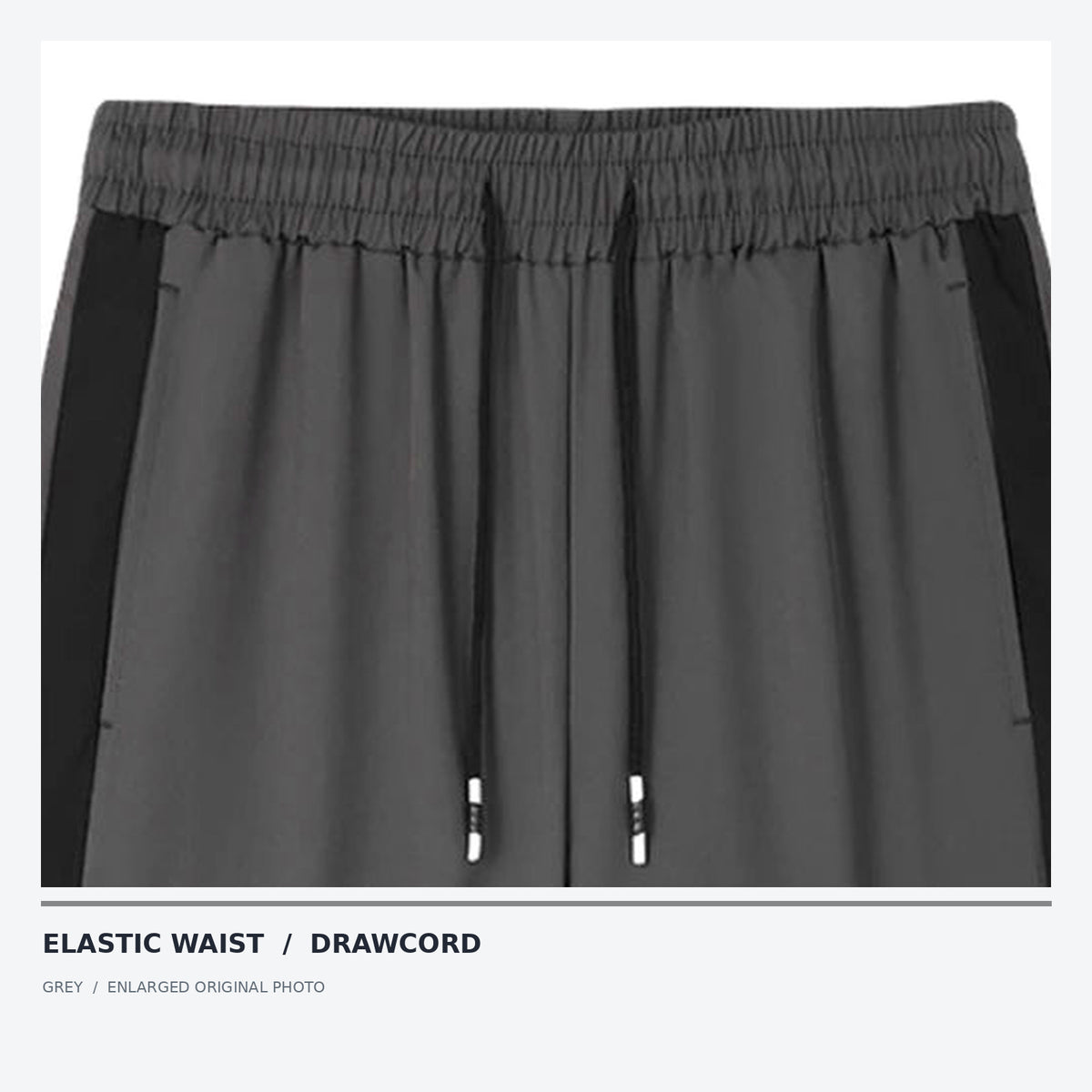 LetsBorn men's training shorts — grey waistband