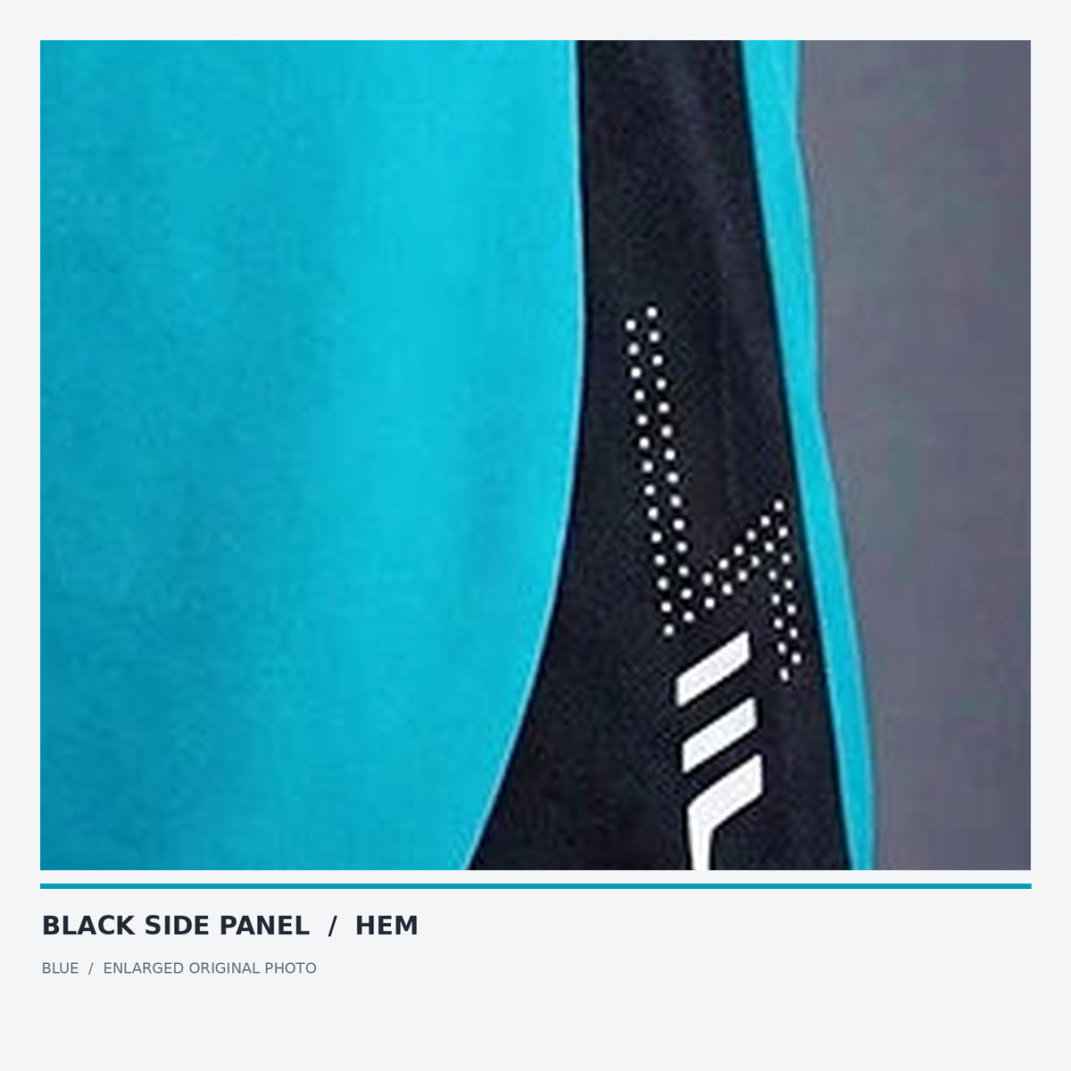 LetsBorn men's training shorts — blue contrast panel