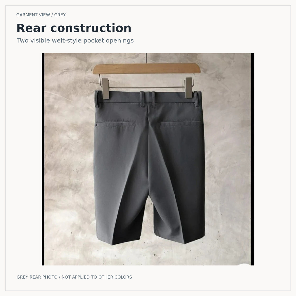 LetsBorn men's golf shorts — grey rear