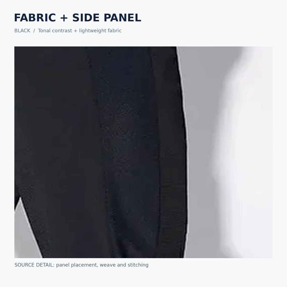 Black fabric detail