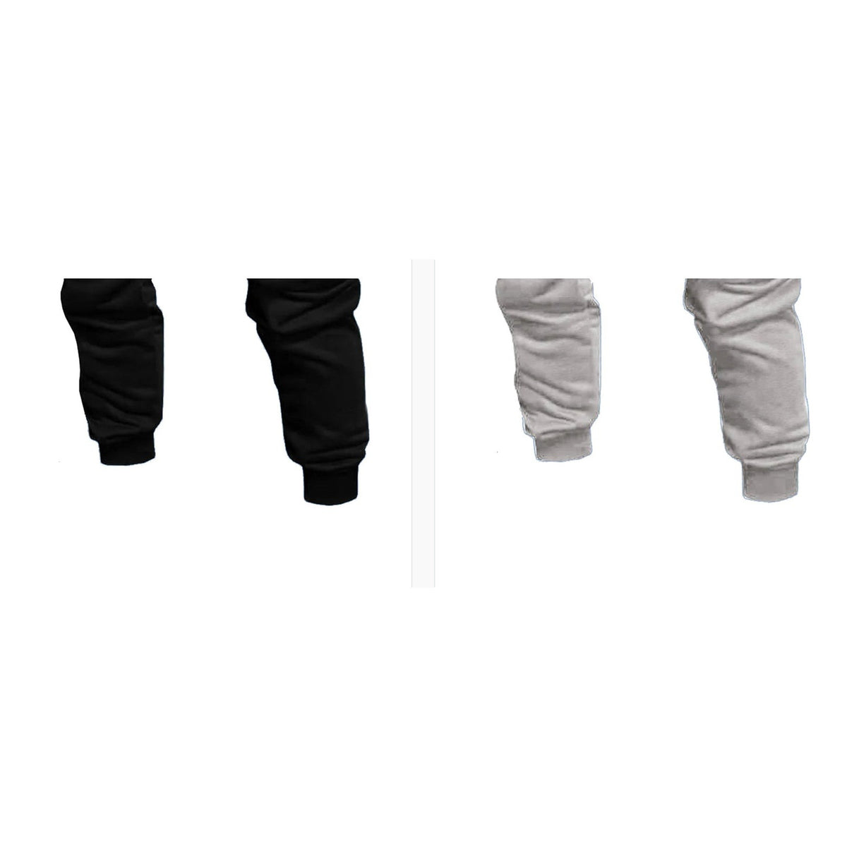 Black and light-grey jogger ankle cuff details