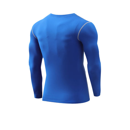 Men's thermal compression baselayer long sleeve shirt - Sky Blue alternate view