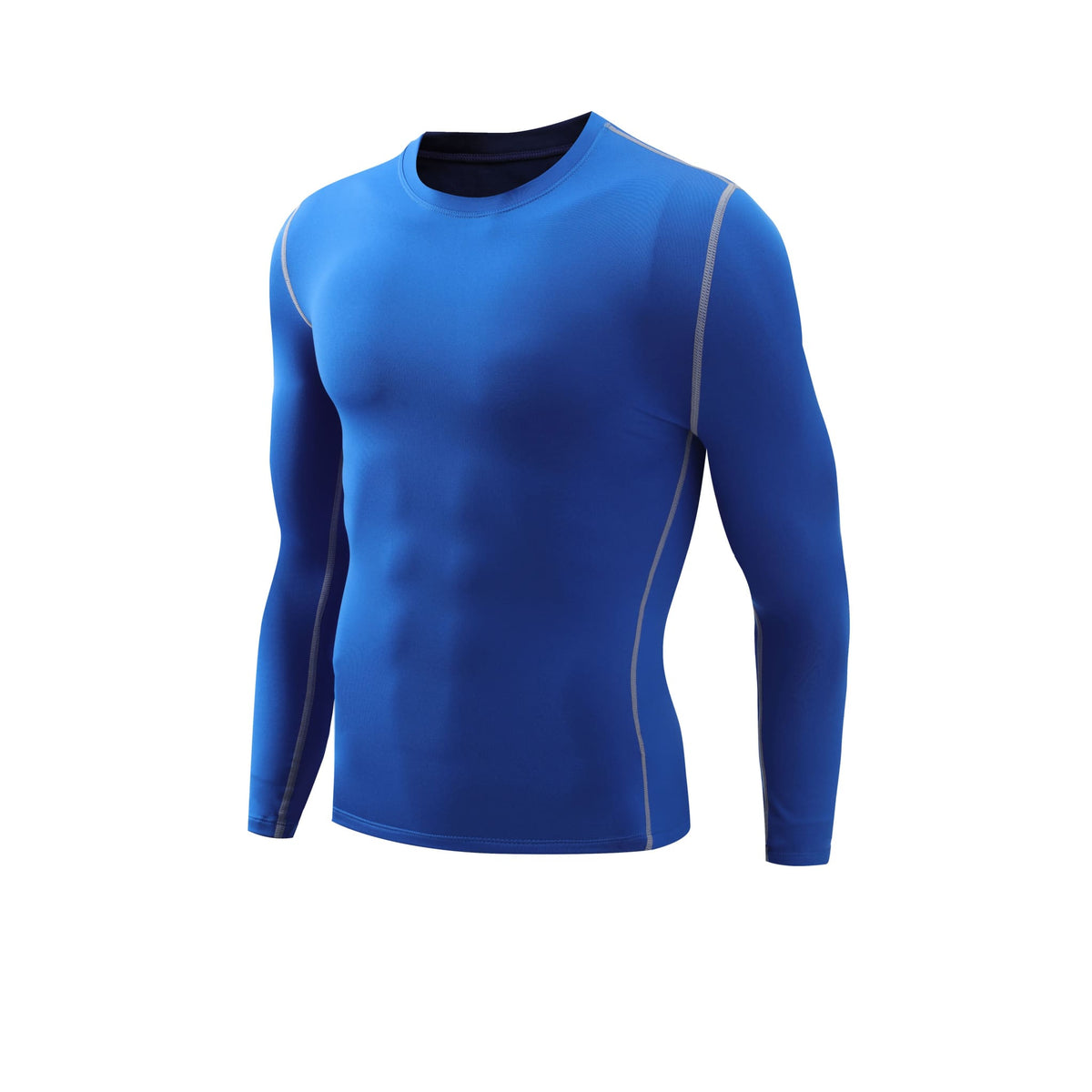 Men's thermal compression baselayer long sleeve shirt - Sky Blue front view