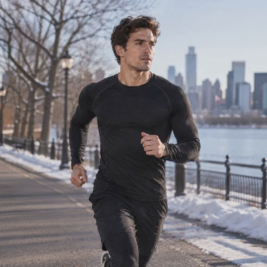 Men's thermal compression baselayer long sleeve shirt - product overview video