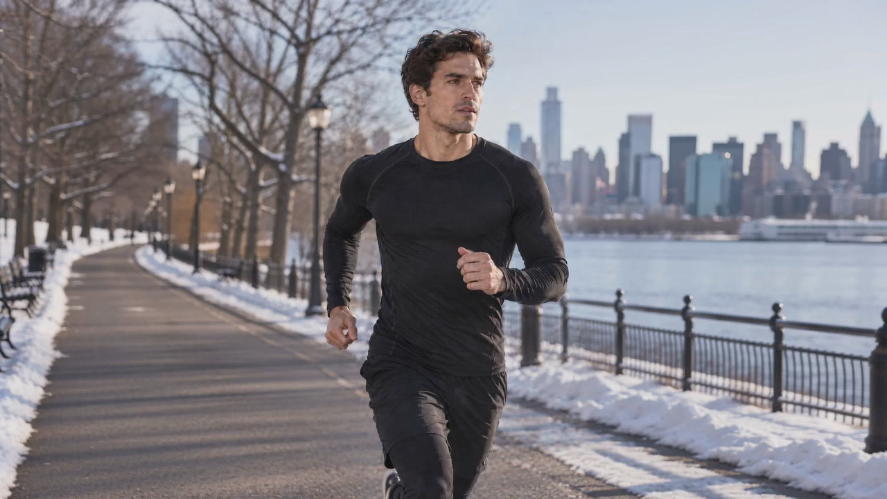 Men's thermal compression baselayer long sleeve shirt - product overview video